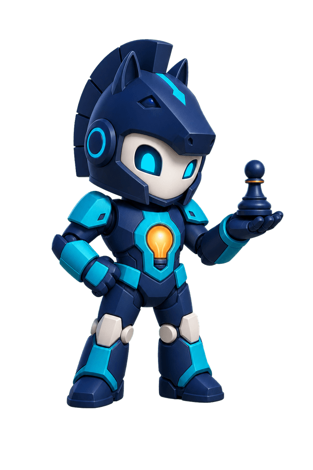 Nova, the Busted Minds Chess mascot
